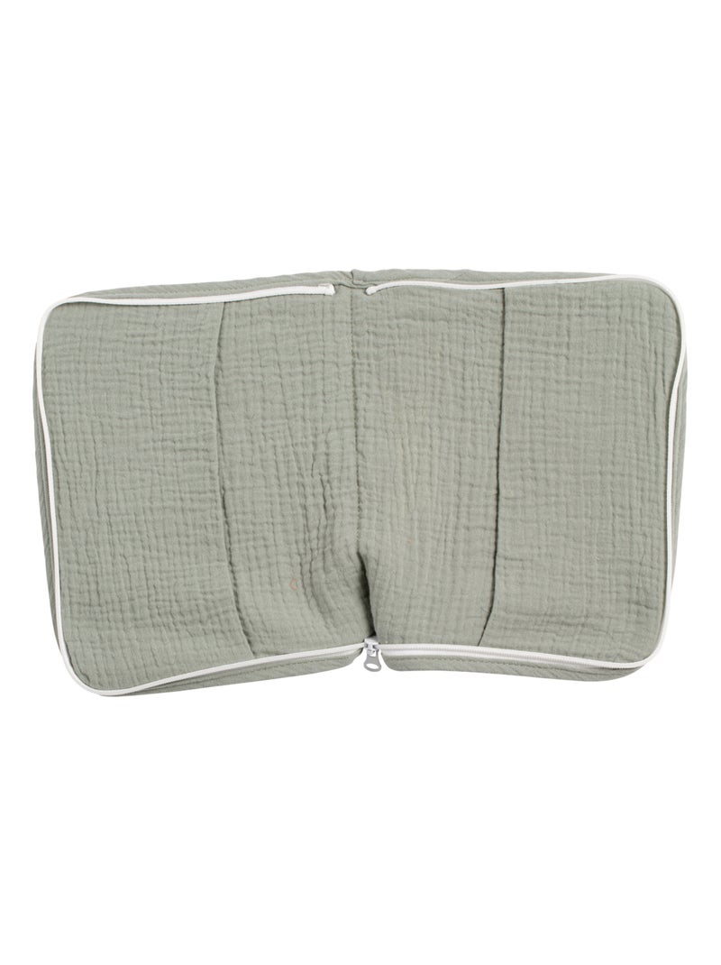 Funda de libro de salud en doble gasa de - SAUTHON Verde - Kiabi