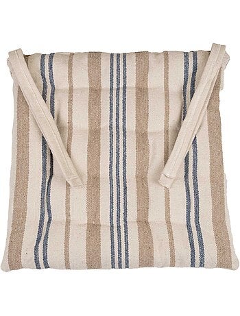 Funda de silla acolchada a rayas en tela de lona