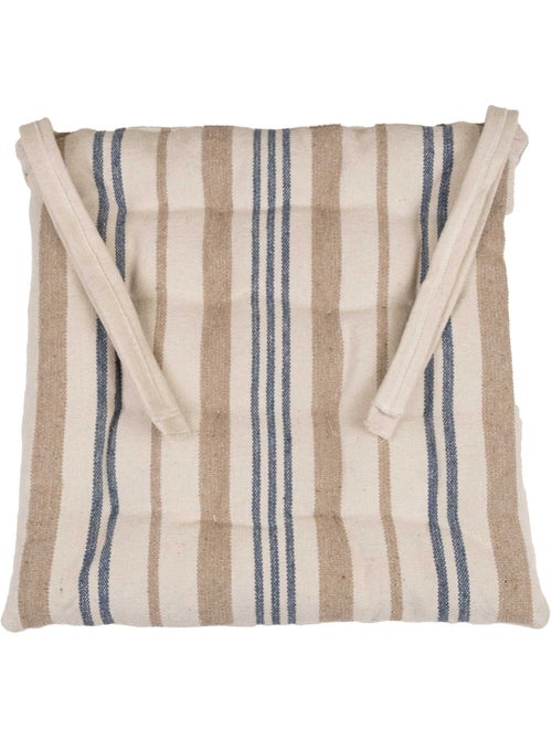 Funda de silla acolchada a rayas en tela de lona - Kiabi