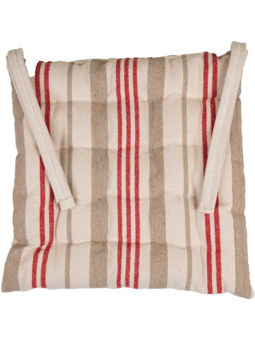 Funda de silla acolchada a rayas en tela de lona - Kiabi Funda de silla acolchada a rayas en tela de lona - Kiabi