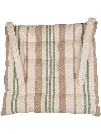 Funda de silla acolchada a rayas en tela de lona