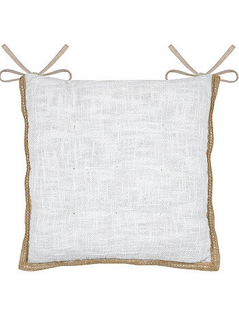 Funda de silla acolchada de polialgodón y yute
