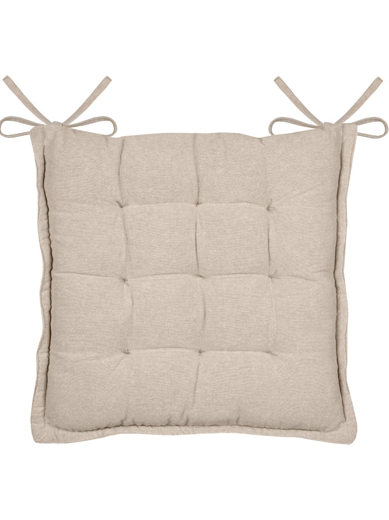 Funda de silla acolchada de polialgodón y yute Blanco - Kiabi