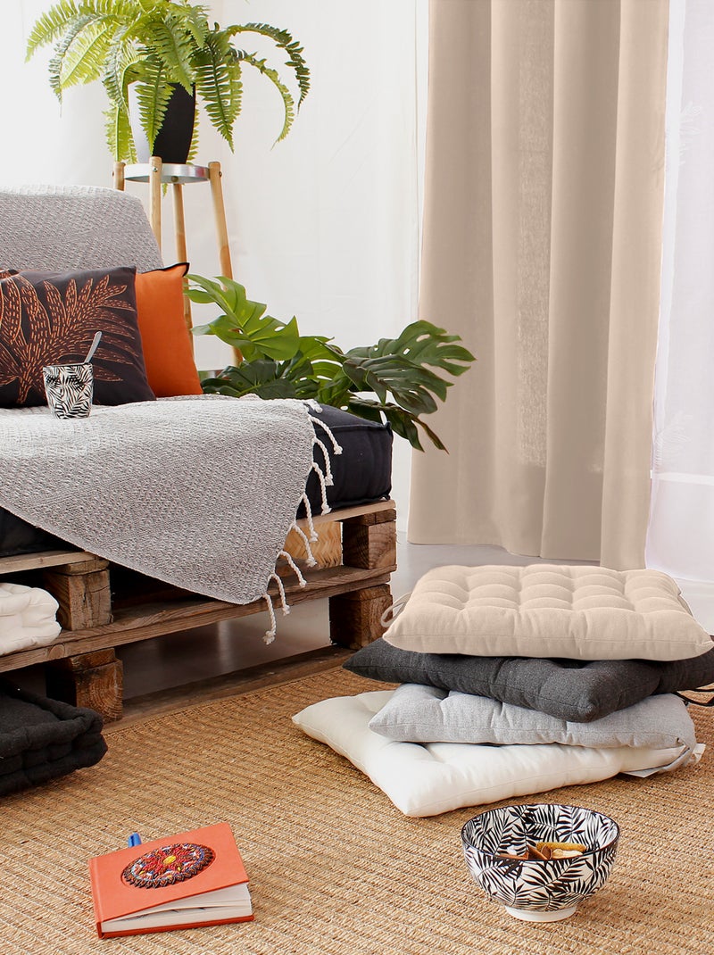 Funda de silla de algodón reciclado Beige concha - Kiabi