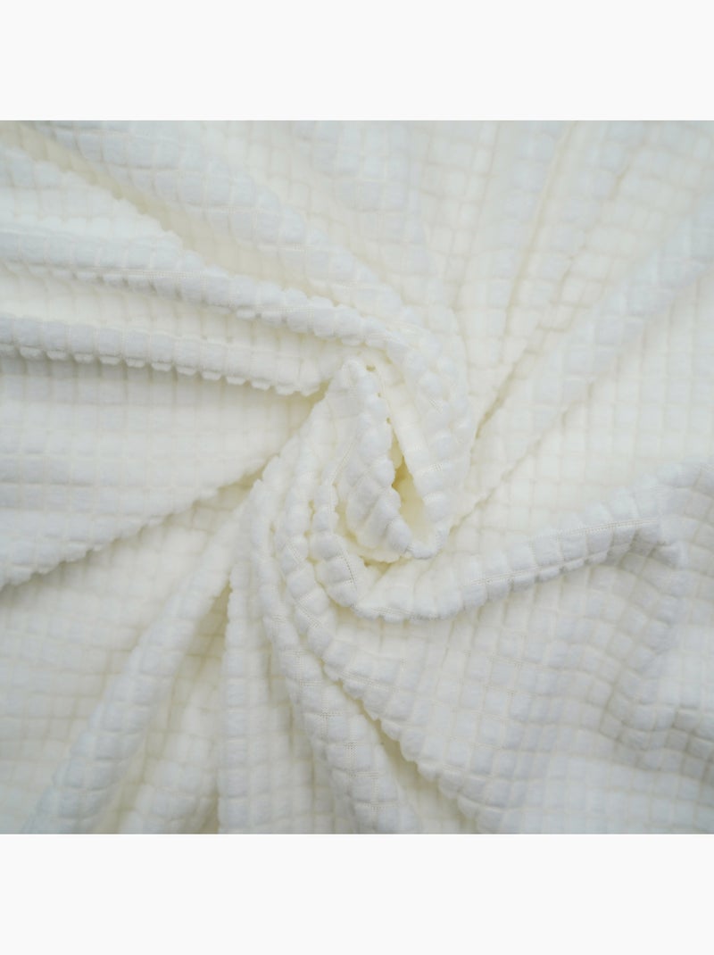 Funda de silla elástica gofrada para asiento de 40 a 50 cm Blanco - Kiabi