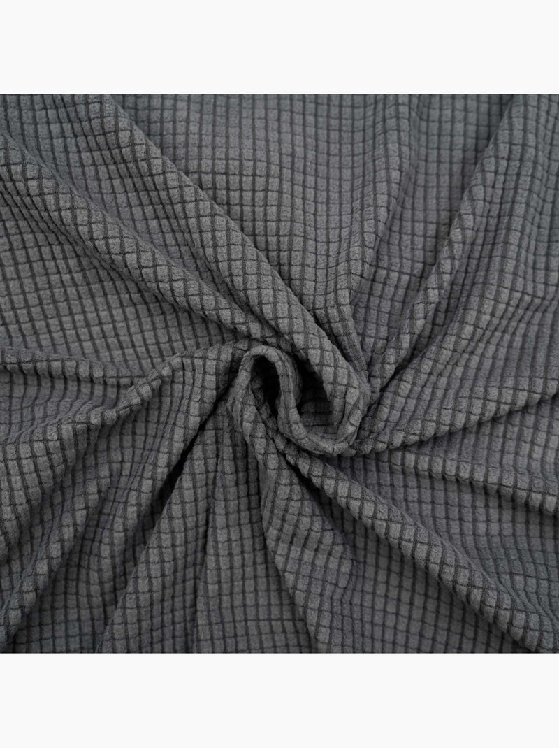 Funda de silla elástica gofrada para asiento de 40 a 50 cm Gris antracita - Kiabi