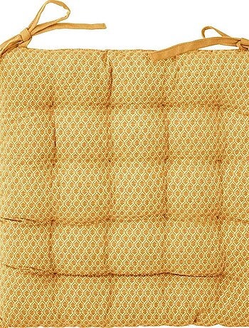 Funda de silla estampada y acolchada con lazos