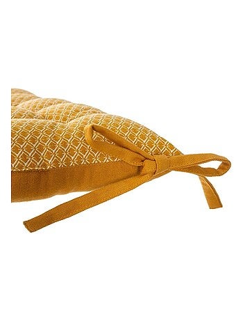Funda de silla estampada y acolchada con lazos