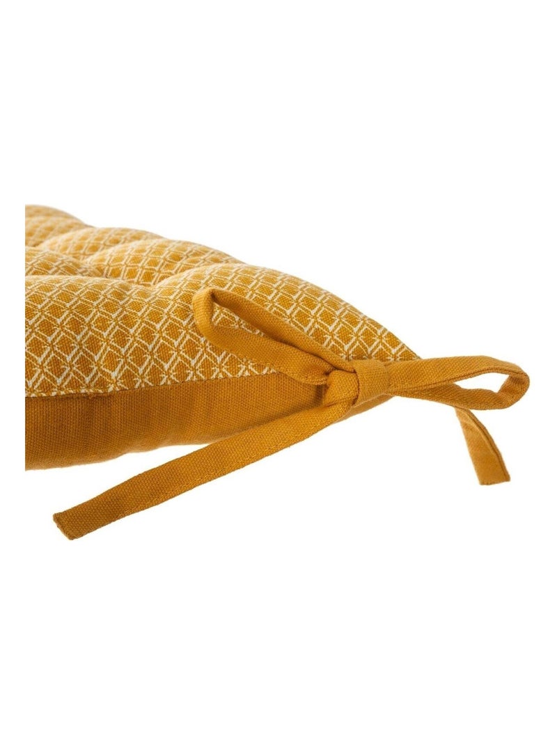 Funda de silla estampada y acolchada con lazos Amarillo - Kiabi