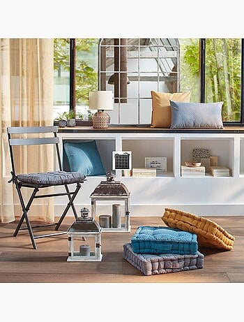 Funda de silla estampada y acolchada con lazos