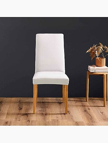 Funda de silla extensible lisa para asiento de 40 a 50 cm