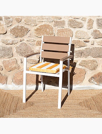 Funda de silla impermeable y desenfundable ARCACHON con rayas