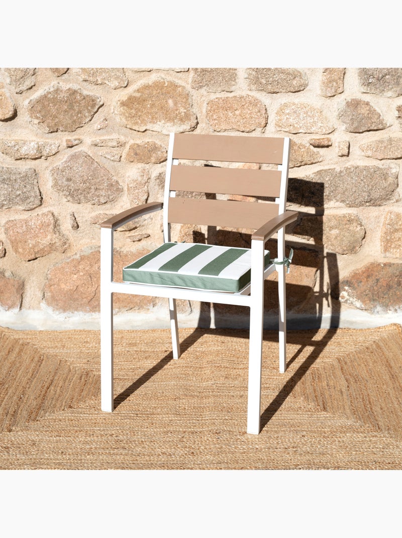 Funda de silla impermeable y desenfundable ARCACHON con rayas Verde oliva - Kiabi