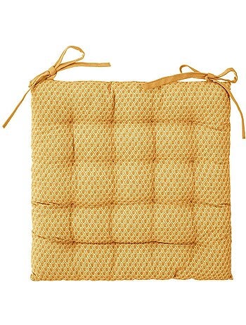 Funda de silla estampada y acolchada con lazos