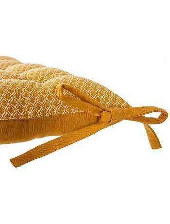 Funda de silla estampada y acolchada con lazos
