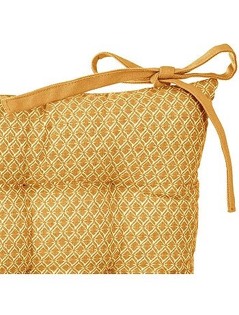 Funda de silla estampada y acolchada con lazos