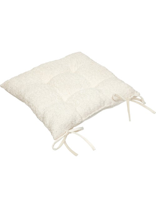 Funda de silla soana bouclette blanco marfil 38x38cm - Kiabi Funda de silla soana bouclette blanco marfil 38x38cm - Kiabi