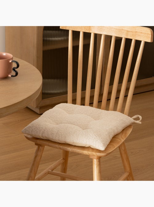 Funda de silla soana bouclette blanco marfil 38x38cm - Kiabi Funda de silla soana bouclette blanco marfil 38x38cm - Kiabi