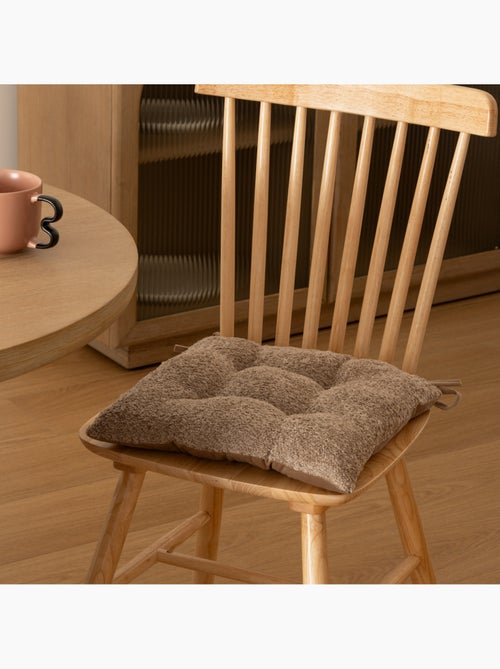 Funda de silla soana bouclette lino beige 38x38cm - Kiabi Funda de silla soana bouclette lino beige 38x38cm - Kiabi