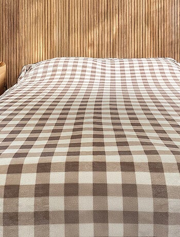 Funda de sofá y cama de vellón gingham