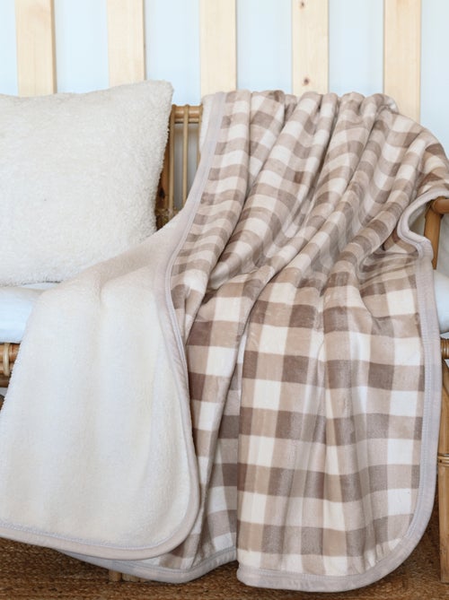 Funda de sofá y cama de vellón Gingham - Kiabi Funda de sofá y cama de vellón Gingham - Kiabi