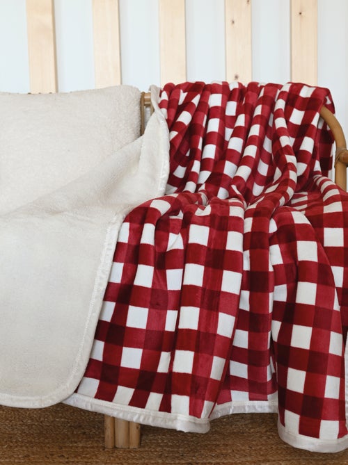 Funda de sofá y cama de vellón Gingham - Kiabi