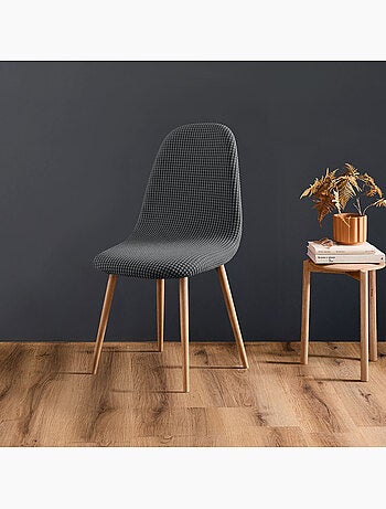 Funda elástica para silla escandinava de tela gofrada