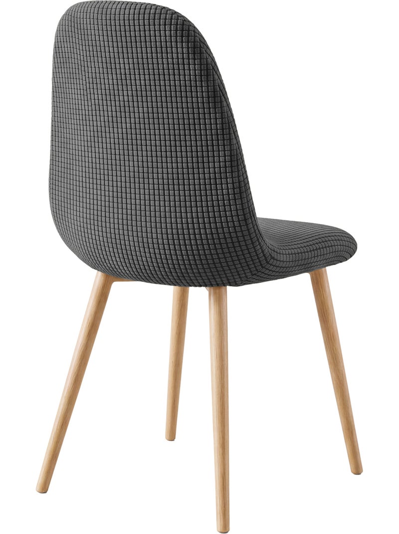Funda elástica para silla escandinava de tela gofrada Gris antracita - Kiabi