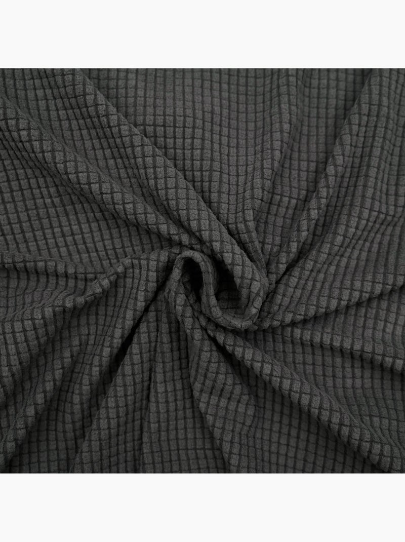 Funda elástica para silla escandinava de tela gofrada Gris antracita - Kiabi