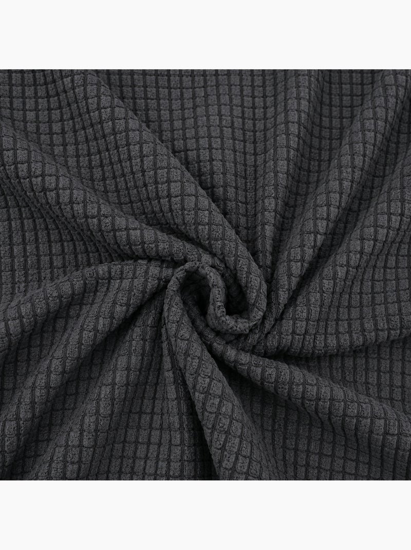 Funda elástica para silla escandinava de tela gofrada Gris antracita - Kiabi