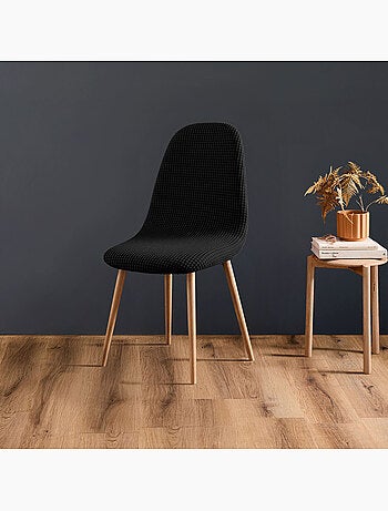 Funda elástica para silla escandinava de tela gofrada