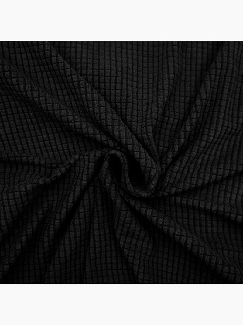 Funda elástica para silla escandinava de tela gofrada Negro - Kiabi
