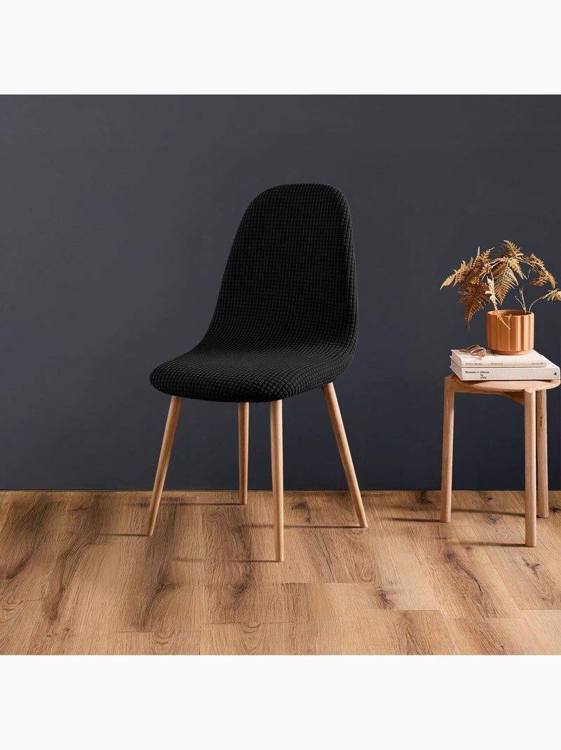 Funda elástica para silla escandinava de tela gofrada Negro - Kiabi
