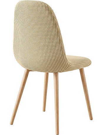 Funda elástica para silla escandinava de tela gofrada