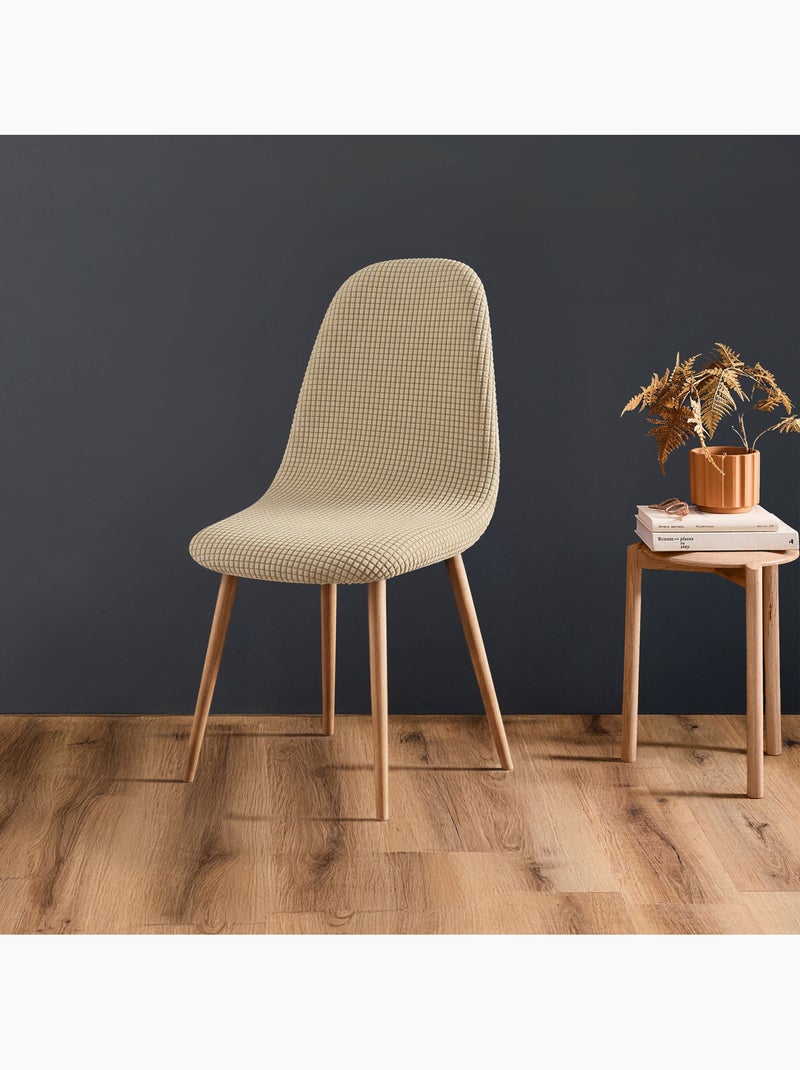 Funda elástica para silla escandinava de tela gofrada Verdín - Kiabi