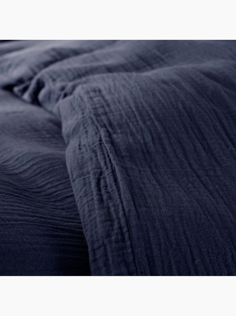 Funda nórdica + 1 funda de almohada – gasa de algodón – avy Azul - Kiabi