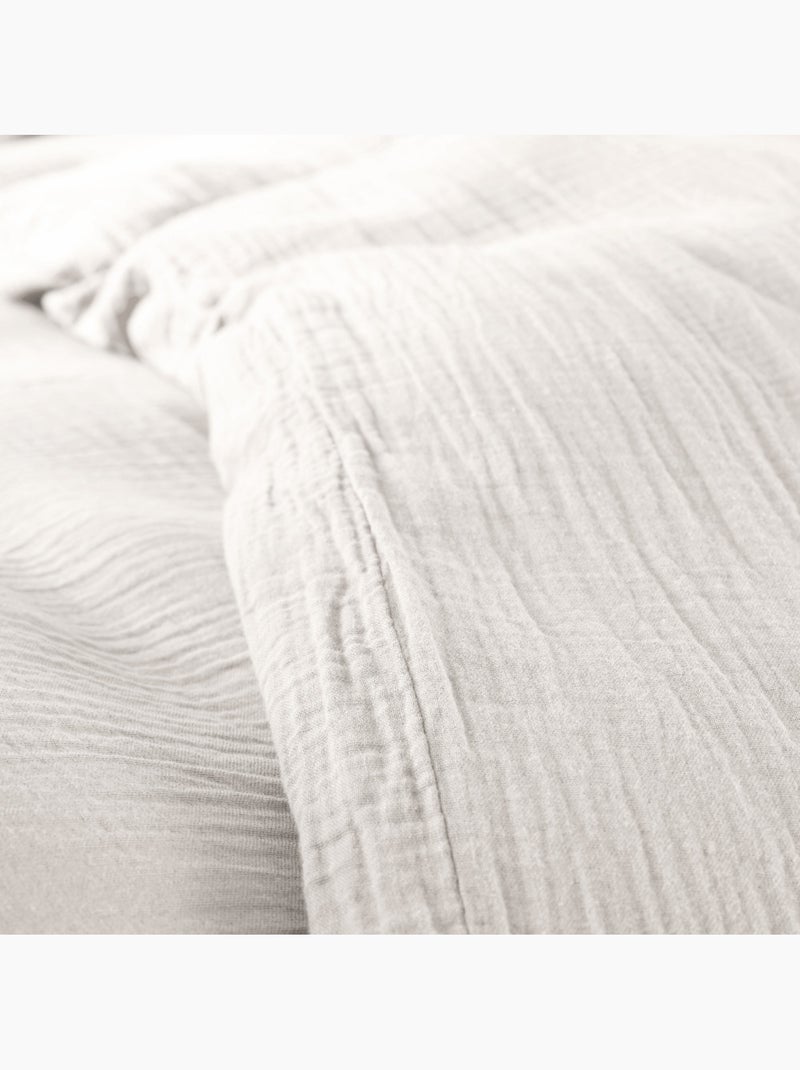 Funda nórdica + 1 funda de almohada – gasa de algodón – avy Blanco - Kiabi