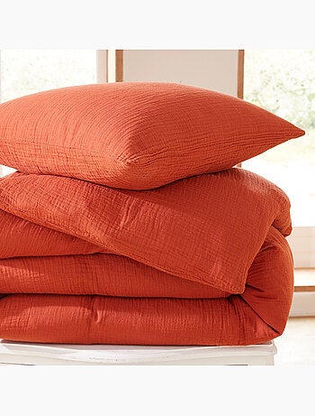Funda nórdica + 1 funda de almohada – gasa de algodón – avy