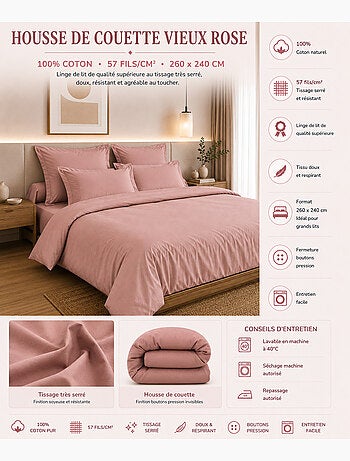Funda nórdica – 100% algodón 57 hilos/cm² – calidad superior