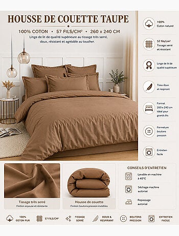 Funda nórdica – 100% algodón 57 hilos/cm² – calidad superior