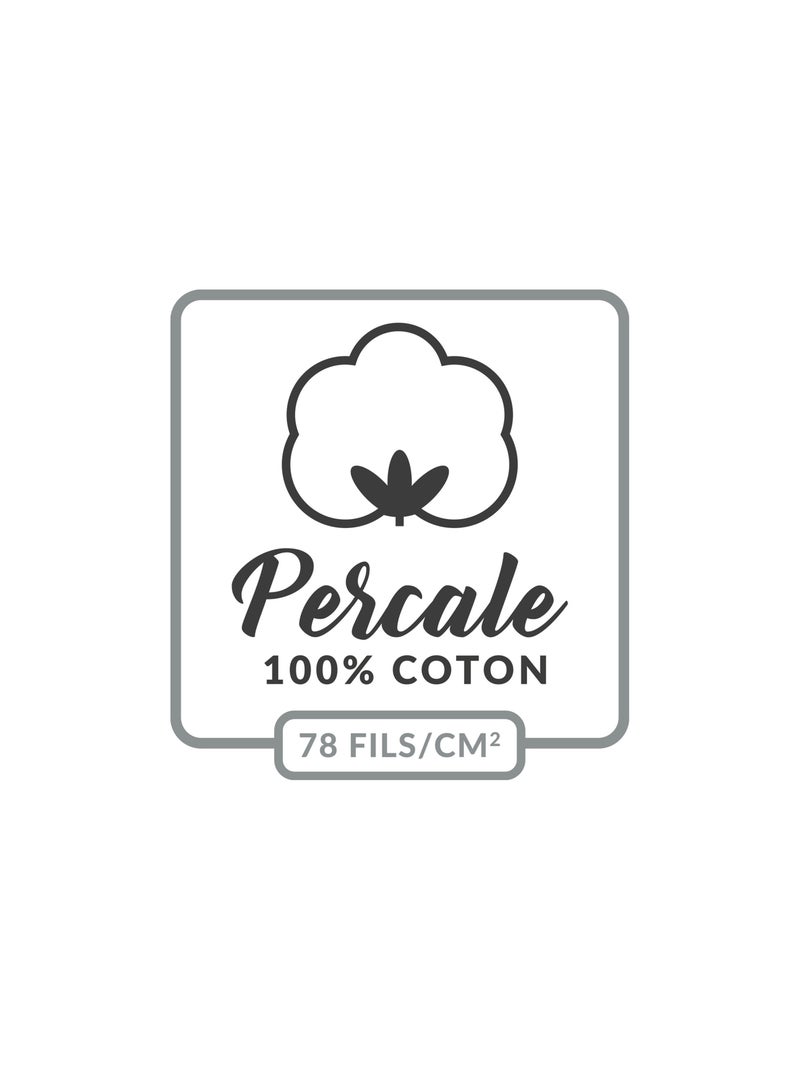 Funda Nórdica 100% Algodón Percal ORIGINE Gris - Kiabi