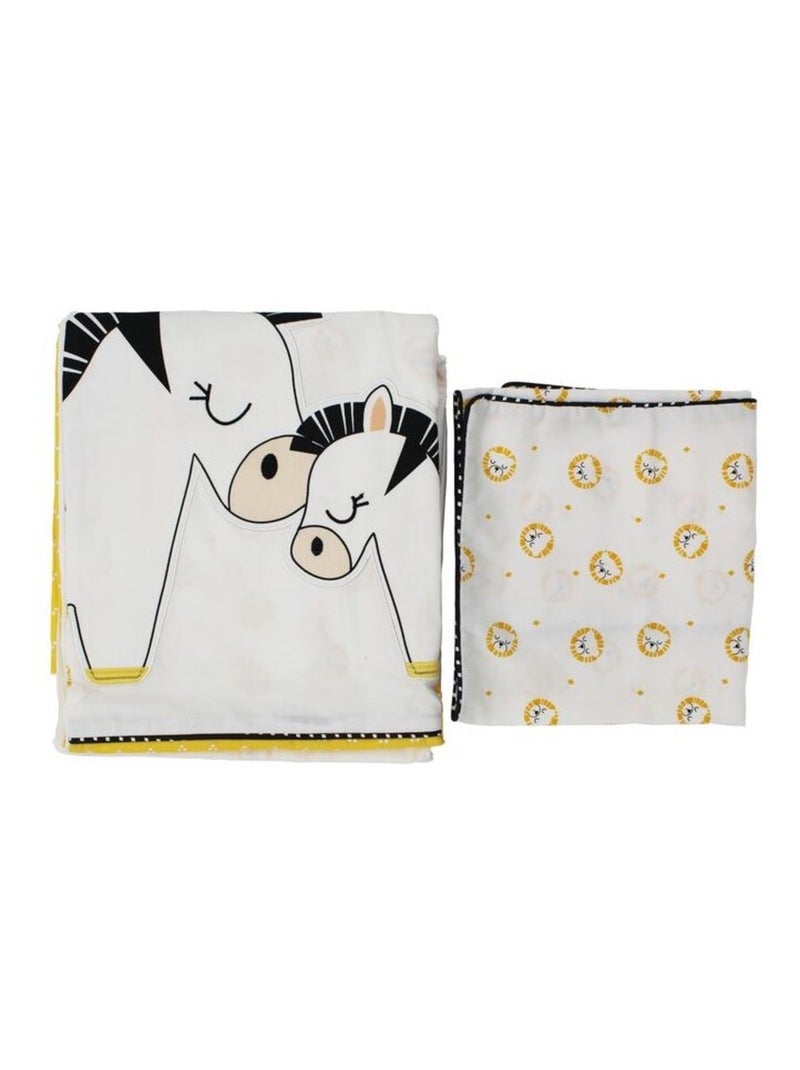 Funda nórdica 100x135cm en algodón - SAUTHON Blanco - Kiabi