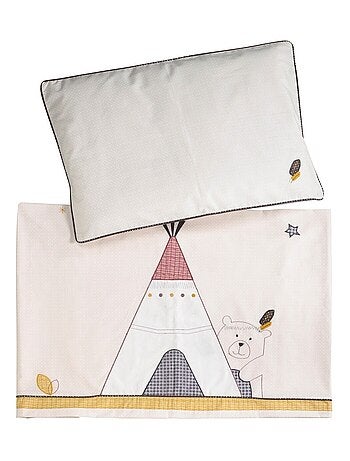 Funda nórdica 100x135cm y funda de almohada en algodón - SAUTHON