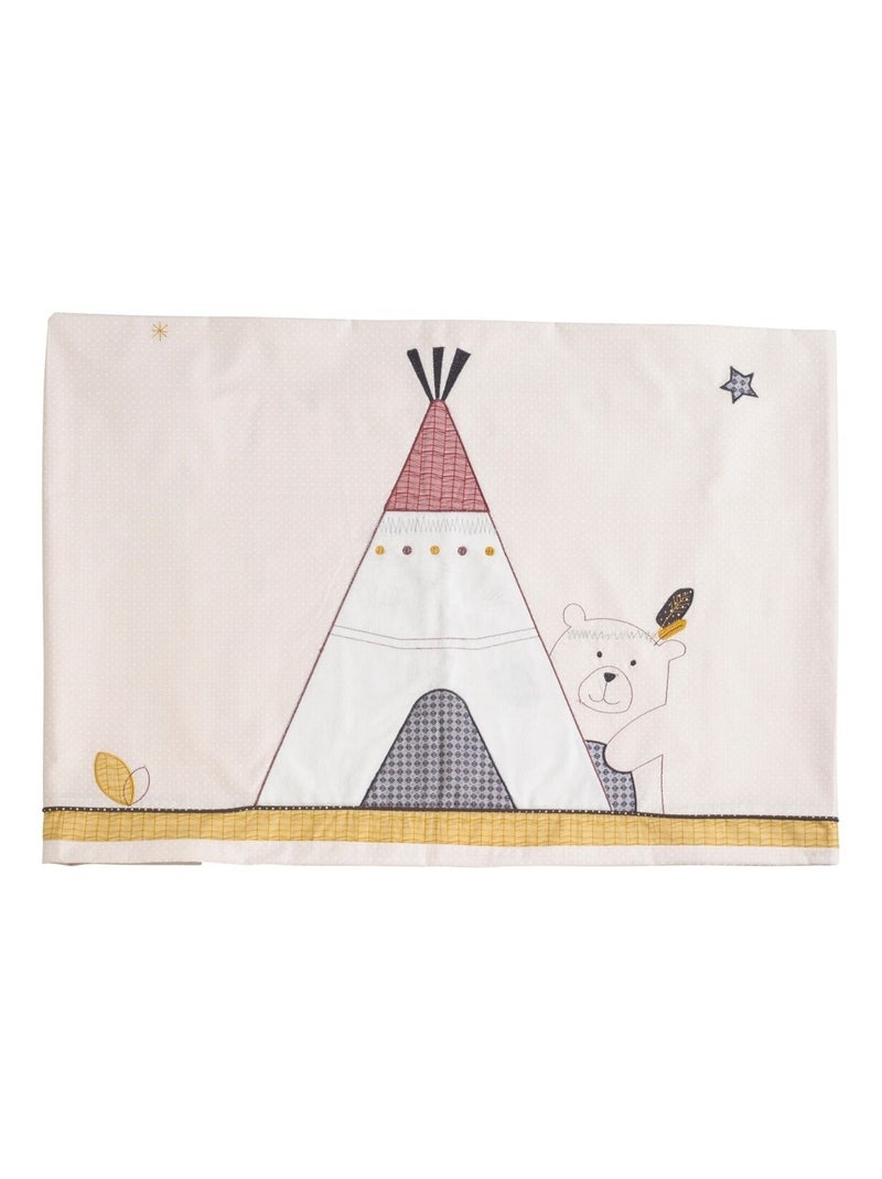 Funda nórdica 100x135cm y funda de almohada en algodón - SAUTHON Beige - Kiabi