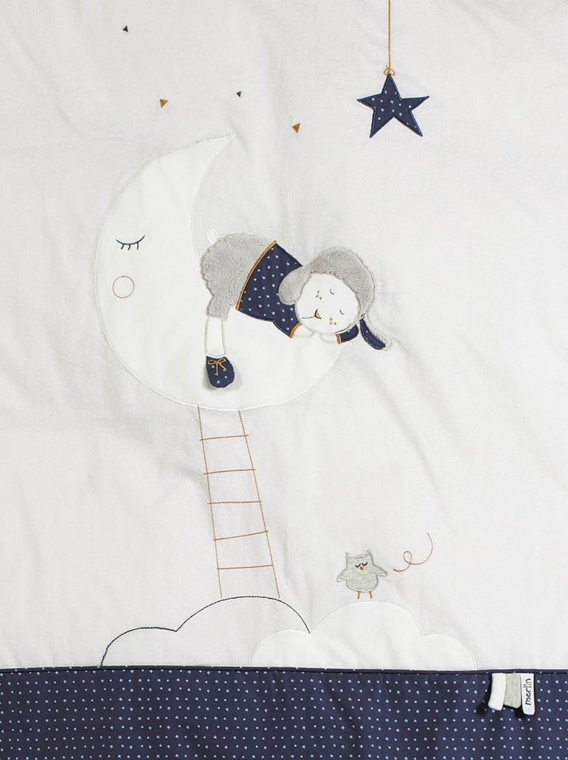 Funda nórdica 100x135cm y funda de almohada en algodón - SAUTHON Blanco - Kiabi