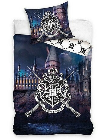 Funda nórdica 140 cm x 200 cm 100% algodón estampado castillo harry potter