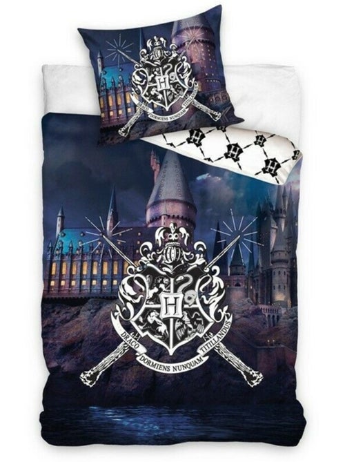 Funda nórdica 140 cm x 200 cm 100% algodón estampado castillo harry potter - Kiabi Funda nórdica 140 cm x 200 cm 100% algodón estampado castillo harry potter - Kiabi