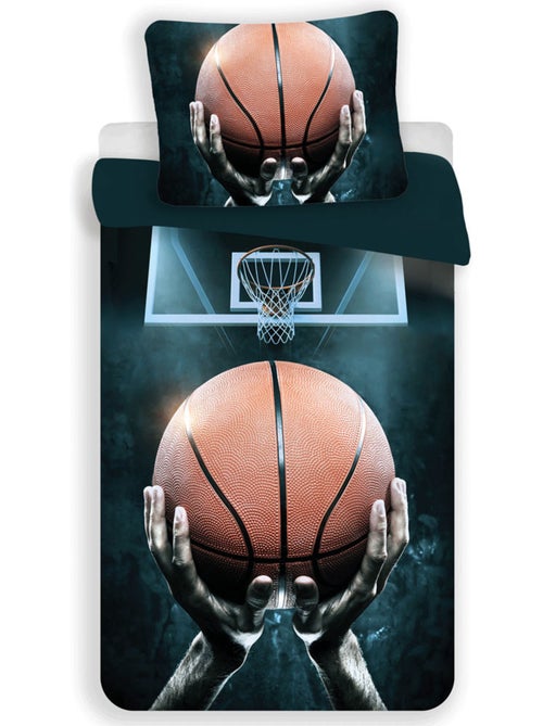 Funda nórdica 140 cm x 200 cm algodón estampado baloncesto fotorrealista nba basket usa - Kiabi Funda nórdica 140 cm x 200 cm algodón estampado baloncesto fotorrealista nba basket usa - Kiabi