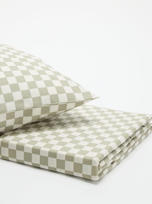 Funda nórdica (140 x 200cm) + funda de almohada - 2 piezas - Kiabi Funda nórdica (140 x 200cm) + funda de almohada - 2 piezas - Kiabi