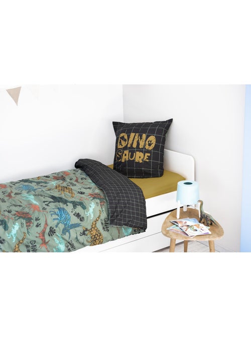 Funda nórdica + 2 fundas de almohada 100% algodón 57 hilos - dinosaurios trias - Kiabi Funda nórdica + 2 fundas de almohada 100% algodón 57 hilos - dinosaurios trias - Kiabi
